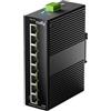 Cudy Switch di Rete Industriale 8 Porte Gigabit, Switch da Rack DIN IP40, Protezione da Inversione di Polarità, Protezione da Cortocircuito, IG1008 (Attenzione: alimentatore non incluso)