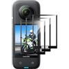 GIOPUEY 3 Pezzi Pellicola Protettiva per Insta360 X5/X4, [Piena Copertura] Materiale omposito Protezione Pellicola [Anti-graffio] - Trasparente