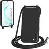 WenBaby Cover Compatible con Samsung Galaxy Note 10,Cellulare Girocollo Custodia con Cordino TPU Corda Silicone Case Bumper per Samsung Galaxy Note 10 Custodia, Nero