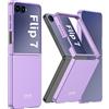 FTRONGRT Cover Compatibile con Samsung Galaxy Z Flip 7, Ultra Sottile, Antigraffio, Anticaduta PC Custodia Protettiva Pieghevole. Sogna Viola