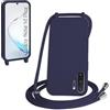 WenBaby Cover Compatible con Samsung Galaxy Note 10 Plus,Cellulare Girocollo Custodia con Cordino TPU Corda Silicone Case Bumper per Samsung Galaxy Note 10 Plus Custodia, Blu navy