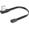 JSADZKJ Cavo da USB a USB-C con angolo di 90 gradi USB 2.0 maschio a connettore femmina di tipo C Adattatore Cavo corto da USB A a tipo C per PC, laptop 20CM (angolo sinistra)