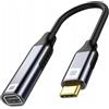 Co2 Adattatore USB-C a Mini DisplayPort DP 8K/60Hz, 4K/120Hz, Full HD, Plug & Play, HDR dinamico, cavo unidirezionale, alluminio grigio spazio, MHL, compatibile con iPhone, MacBook, iPad Pro (8K)