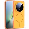 GIOPUEY Cover Magnetica per Honor Magic 8 PRO， Compatibile con MagSafe， PC+TPU Finitura Antiurto Protettiva Cellulare Custodia - Orange