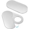 CloudValley Webcam Cover Rotante per MacBook Air, 0.4mm Ultra Sottile Metallo per MacBook Pro, Laptop, iMac, iPad, PC, iPhone, Fotocamera Accessories Webcam Cover [2 Pezzi] Argento
