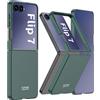 FTRONGRT Cover Compatibile con Samsung Galaxy Z Flip 7, Ultra Sottile, Antigraffio, Anticaduta PC Custodia Protettiva Pieghevole. Verde Scuro