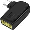 PNGKNYOCN Adattatore da USB C a punta sottile, convertitore da USB C maschio ad angolo retto a punta sottile quadrata gialla, adattatore di caricabatterie PD 100w compatibile