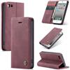Phernykas Cover per iPhone 5/iPhone 5S Libro Pelle Portafoglio, [Porta Carte] [Magnetica] Premium PU Flip Wallet Custodia Cellulare Protection per iPhone 5/iPhone 5S Leather Case, Vion-rosso