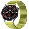 GIOPUEY Cinturini Compatibile con Oppo Watch X2, Nylon Traspirante Sport Loop Cinturino in Morbido Nylon Intrecciato Strap Band - Green