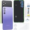 Enkeig Vetro Posteriore Sostituzione per Samsung Galaxy A54 SM-A546 Back Cover copribatteria + Kit di Riparazione(Viola)