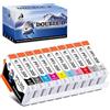 DOUBLE D PFI-300 per Canon PFI-300 PFI-300MBK PFI-300PBK PFI-300C PFI-300M PFI-300Y PFI-300PM PFI-300PC PFI-300R PFI-300GY PFI-300CO Cartucce Compatibili per Canon imagePROGRAF PRO-300(10 Pack)