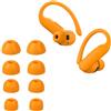 kwmobile 8x Auricolari di ricambio compatibile con Beats Powerbeats Pro 2 Gommini sostitutivi in Silicone - 4 Misure - arancione