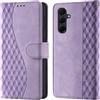 CaseGla Cover per Samsung Galaxy A35 5G custodia portafoglio Viola | Blocco RFID, 3 scomparti carte, 1 tasca banconote, Chiusura magnetica, Supporto, Pelle PU flip cover per Samsung A35 5G