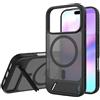 Nekiyo Tech Custodia Magnetica Pieghevole con Cavalletto per Compatible with iPhone 17 Pro, Protezione Antishock di Grado Militare Anti-Impronte Digitali Presa Migliorata Copertura Opaca - Nero