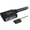 IOGEAR VGA KVM Switch 2 PC 1 Monitor Switch USB VGA 1080P include Cavo da 1.8 m e Telecomando 2 Interfacce USB Plug & Play Compatibile con Windows Mac
