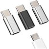 zoyuzan Adattatore da Micro USB a USB C (confezione da 3) Caricabatterie per convertitore Android Femmina Jack Cable Usbc Maschio Connettore Mini Tipo C Charger Connettore Compatibile per Huawei Xiaomi Redmi