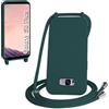 WenBaby Cover Compatible con Samsung Galaxy S8 Plus,Cellulare Girocollo Custodia con Cordino TPU Corda Silicone Case Bumper per Samsung Galaxy S8 Plus Custodia, Verde scuro