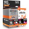 Udivita 90 Batterie per Apparecchi Acustici Misura 13 PR48 Arancioni Zinco-Aria Phono Pulse Technology in 15 Blister da 6 Pile - 90 Batterie: 78 Rayovac + 12 Udivita