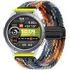 GIOPUEY Cinturini Magnetica Compatibile con Amazfit Cheetah Round, Cinturino in Morbido Nylon Intrecciato [Unisex] [Traspirante] - Colourful