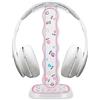 DiyGody Supporto Universale per Cuffie, Porta per Cuffie da Tavolo con Base in Acrilico, Stand Over-Ear da Gioco, Supporto Staccabile Compatibile con AirPods Max/Sennheiser/Sony/Bose/AKG - Tulipani