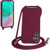 WenBaby Cover Compatible con Samsung Galaxy S23 FE,Cellulare Girocollo Custodia con Cordino TPU Corda Silicone Case Bumper per Samsung Galaxy S23 FE Custodia, Rosso