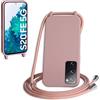WenBaby Cover Compatible con Samsung Galaxy S20 FE,Cellulare Girocollo Custodia con Cordino TPU Corda Silicone Case Bumper per Samsung Galaxy S20 FE Custodia, Rosa sabbia
