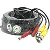 BW 20 Meter CCTV BNC Video e cavo di alimentazione prolunga 20M - Tipo di cavo: 0.2mm?, Cavo OD: 4.0mm