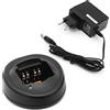 NEWASHAN Caricabatterie da scrivania per Motorola Radio GP340, GP380, GP680, HT750, HT1250LS, PR860, PRO5450, HTN9000, HNN9010 (Ni-MH, Ni-CD, Li-ION, Adattatore UE)