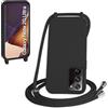 WenBaby Cover Compatible con Samsung Galaxy Note 20 Ultra,Cellulare Girocollo Custodia con Cordino TPU Corda Silicone Case Bumper per Samsung Galaxy Note 20 Ultra Custodia, Nero
