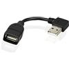 cablecc Tipo USB 2.0 tipo A maschio ad angolo retto a USB femmina 90 gradi tipo prolunga 10 cm
