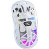 Lancoon Mouse senza fili trasparente con 5 DPI regolabili Dual-Mode RGB Light Design ergonomico Schermo di visualizzazione della batteria per PC Computer Laptop Ufficio Casa