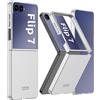 FTRONGRT Cover Compatibile con Samsung Galaxy Z Flip 7, Ultra Sottile, Antigraffio, Anticaduta PC Custodia Protettiva Pieghevole. Argento