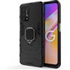 ESTH® Custodia per Oppo A74 5G | A54 5G con 360° Rotante Staffa, [Compatibile con Supporto Magnetico per Auto], Cover Paraurti PC + TPU, Nero