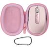 Lebakort Duro Viaggio Caso Custodia per Logitech MX Anywhere 3S Anywhere 3 Anywhere 2S Anywhere 2 Mouse Wireless Compatto (Rosa)