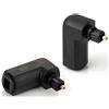 POPPSTAR Toslink spina ad angolo retto a 90° (da femmina a maschio), S/PDIF, 2 pezzi