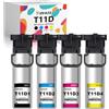hehua T11D Cartucce per stampanti T11D1-T11D4 Compatibili per Epson T11D1 Cartucce T11D2 T11D3 T11D4 per Epson Workforce Pro WF-C5390DW BAM WF-C5890DWF BAM WF-C5390DN (Nero, Ciano, Giallo, Magenta)
