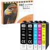 D&C 34XL Cartucce per Epson 34 XL Compatibili con Workforce Pro WF-3720DWF WF-3725DWF, con Epson WF-3720 WF-3725 (2 Nero, 1 Ciano, 1 Magenta,1 Giallo)