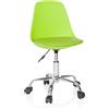 HJH Office 742012 sedia girevole per bambini e ragazzi FANCY II sedia girevole moderna in ecopelle verde regolabile in altezza