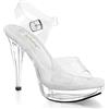 Pleaser Cocktail 508 - Sandali Donna, Trasparente (Clr/Clr), 38 EU