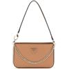 GUESS Noelle Mini Top Zip Shoulder Bag Beige