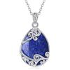YAFEINI Collana in argento Sterling 925 con ciondolo a goccia in filigrana con pietra di luna, gioiello per donne e ragazze, 30.1 x 16.8mm (1.18 x 0.66 inch), Argento sterling, Pietra di luna