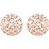Carissima Orecchini a Perno a Bottone a Piramide a Taglio Diamantato in Oro Rosa 9 ct