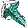 Bahamut Elegante spilla smaltata a forma di foglia di albero verde elfico, per donne e uomini, per cosplay e mantello, 2.51x1.77inch, Metallo, No.