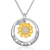 TANGPOET Collane di girasole per donne Ragazze You Are My Sunshine Collana Donne Collana di fiori Gioielli con ciondolo Gioielli con zirconi cubici Regalo per donne Ragazze