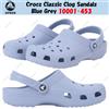 Crocs Sandali Crocs Classic Zoccoli Blu Grigio 10001-453 Unisex Taglia