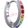 SANICO SRL BJT725 ORECCHINI CRYSTAL HOOP STAINLESS STEEL