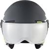 ALPINA ZUPO Visor, Casco da Sci Unisex-Youth, Charcoal-Neon Matt, 51-55