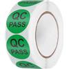 QUARKZMAN 1 Rotolo 500Pz Etichette Pass QC, Adesivi di Controllo Qualità dell'Inventario Tondi da 1 Pollice per Gestione Magazzino Ispezione Organizzazione, Verde