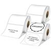 ORGBRO Etichette Termiche Multiuso per Z3 stampante termica, rotonde Label Autoadesive per Supermercato, Piccole Imprese, 50 x 50 mm, 140 Etichette/Rotolo, 3 Rotoli, Nero su Bianco