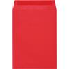 Quotidian Sacchetti carta kraft 12,1x16,5 cm, 50 pezzi | Carta kraft non sbiancata rosso per mercato, panetteria, regali (formato C6 · 4,75x6,5 pollici)